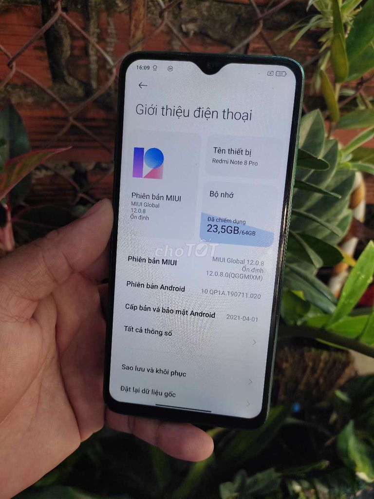Xiaomi Redmi Note 8 Pro 64GB Xanh. Mua bán Điện thoại tại Quận Ninh Kiều Cần Thơ được đăng bởi Mua bán trao đổi  hình 1