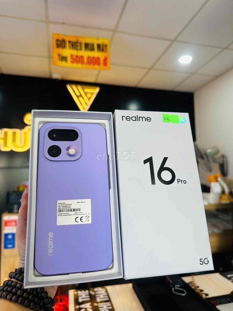 Realme 16 Pro 256GB Tím New 100% giá cực iu❤️. Mua bán Điện thoại tại Thành phố Bến Tre Bến Tre được đăng bởi HươngGiangmobile hình 1