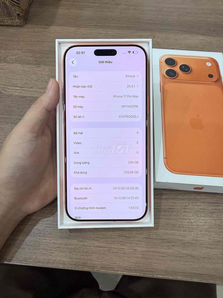 iPhone 17 Pro Max 256GB Cam ZP/A 99%. Mua bán Điện thoại tại Quận Nam Từ Liêm Hà Nội được đăng bởi Tuấn hình 1