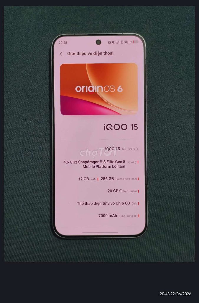 VIVO IQOO 15 12GB/256GB XÁM FULL BOX. Mua bán Điện thoại tại Huyện Thoại Sơn An Giang được đăng bởi Thành Luân hình 1