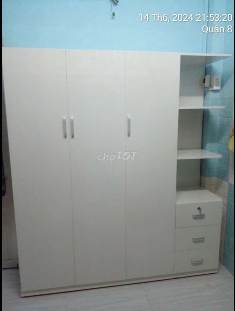 TỦ NHỰA ĐÀI LOAN 3 CÁNH 1 KỆ MÀU TRẮNG . Mua bán Tủ, kệ gia đình tại Quận 1 Tp Hồ Chí Minh được đăng bởi Tủ nhựa đài loan hoàng quân hình 1