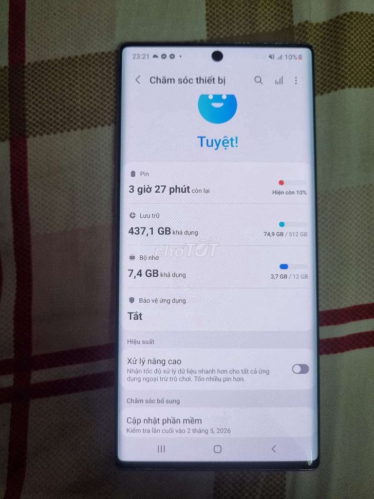 Samsung Galaxy Note 10+ 512GB Trắng. Mua bán Điện thoại tại Quận 6 Tp Hồ Chí Minh được đăng bởi Hồng Nhất Đình hình 1