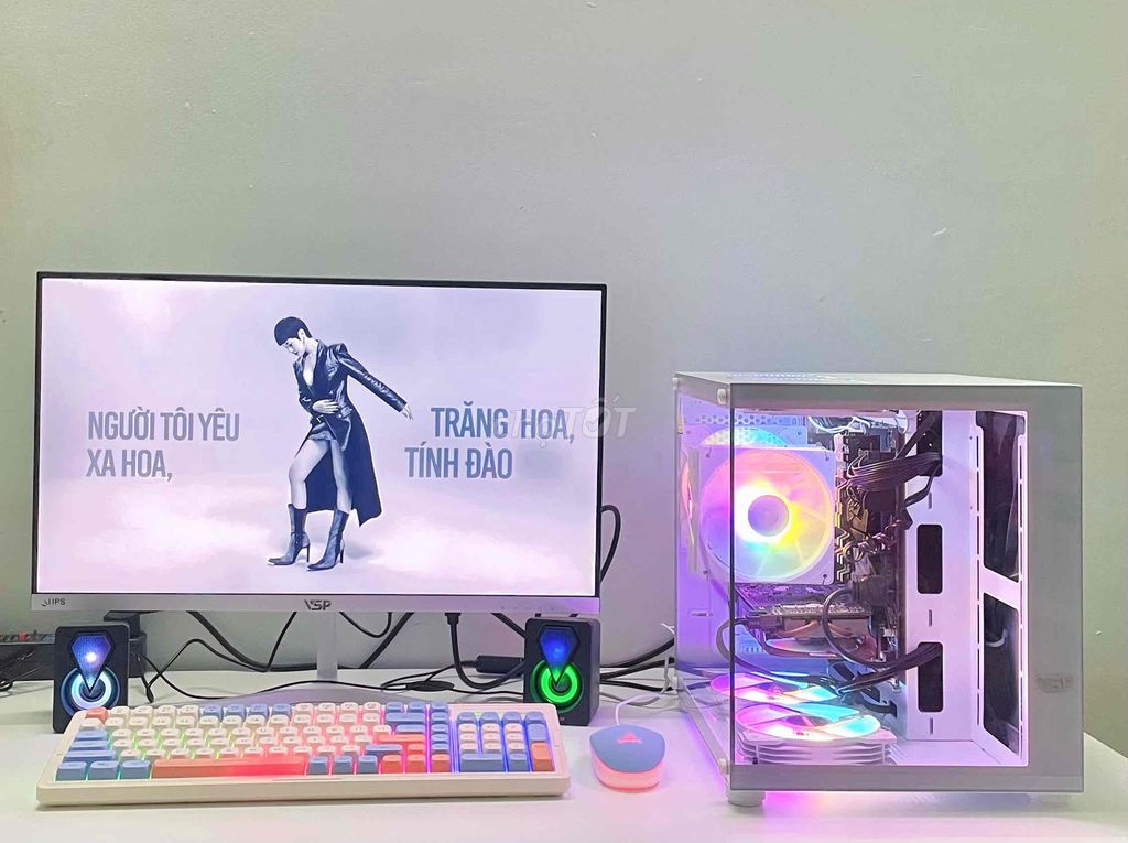 Full Dàn PC Trắng, Màn New Full Hộp Bh 3 năm