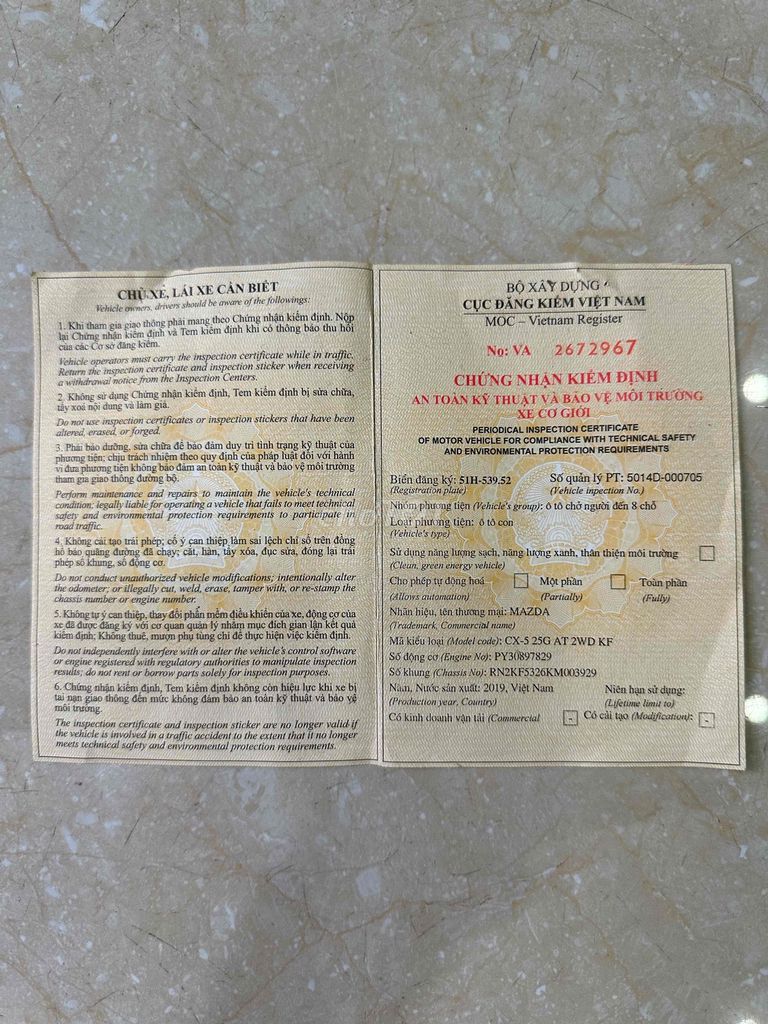 Mazda CX 5 2019 2.5 Signature xe cực mới rin 100%. Mua bán Ô tô tại Quận 12 Tp Hồ Chí Minh được đăng bởi tuan minh hình 17