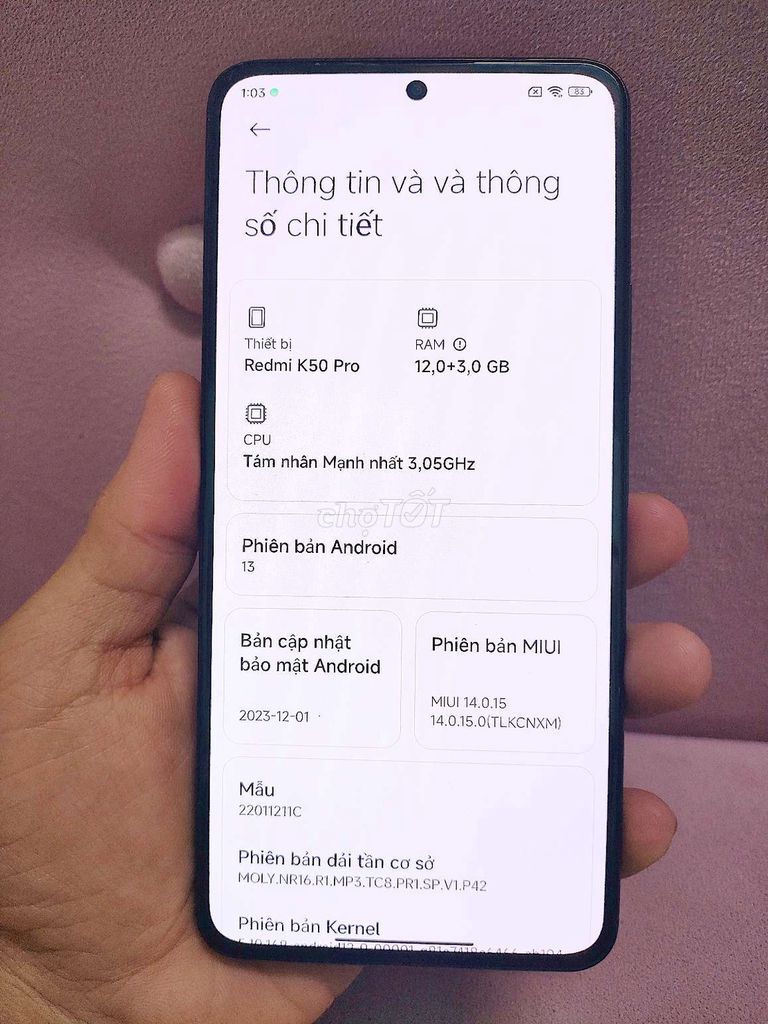 Xiaomi Redmi K50 Pro 12GB/256GB. Mua bán Điện thoại tại Thành phố Thủ Dầu Một Bình Dương được đăng bởi Hoàng hình 1
