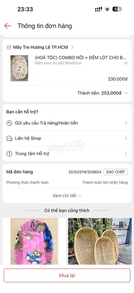 Nôi và đệm lót Kem da 90x60cm. Mua bán Mẹ và bé tại Quận 8 Tp Hồ Chí Minh được đăng bởi Trần Thị Tuyết Trinh hình 1