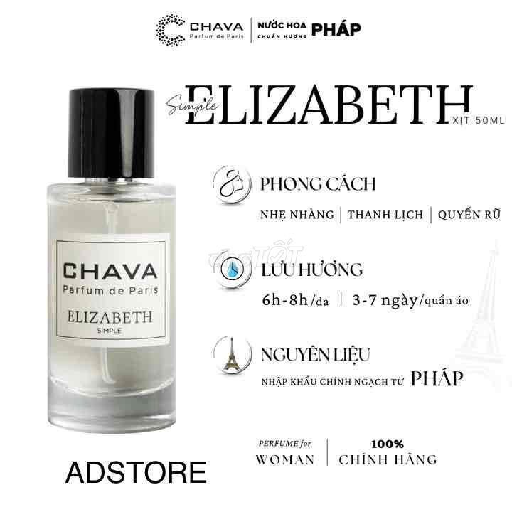 NƯỚC HOA NỮ SIMPLE ELIZABETH 50ML CHAVA (xịt)