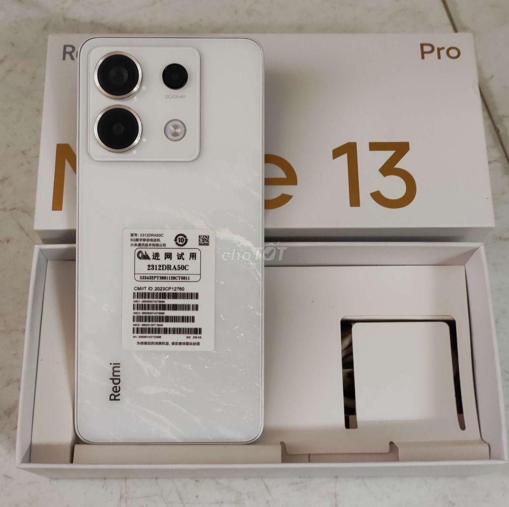 Xiaomi Redmi Note 13 Pro 5G 12/256GB Trắng. Mua bán Điện thoại tại Quận 8 Tp Hồ Chí Minh được đăng bởi H A D hình 1