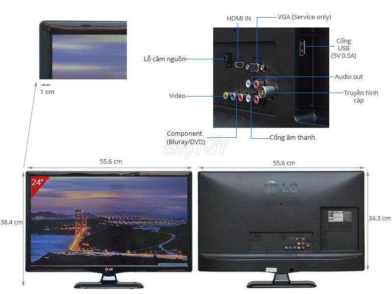 Tivi LG 24LB450A 24 inch Cũ đẹp. Mua bán Tivi, Âm thanh tại Quận Gò Vấp Tp Hồ Chí Minh được đăng bởi Tiem Secondhand hình 1