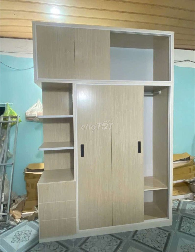 TỦ NHỰA CỬA LÙA 3 CÁNH 1 KỆ MÀU XOAN ĐÀO . Mua bán Tủ, kệ gia đình tại Thành phố Thủ Đức Tp Hồ Chí Minh được đăng bởi Tủ nhựa đài loan hoàng quân hình 1