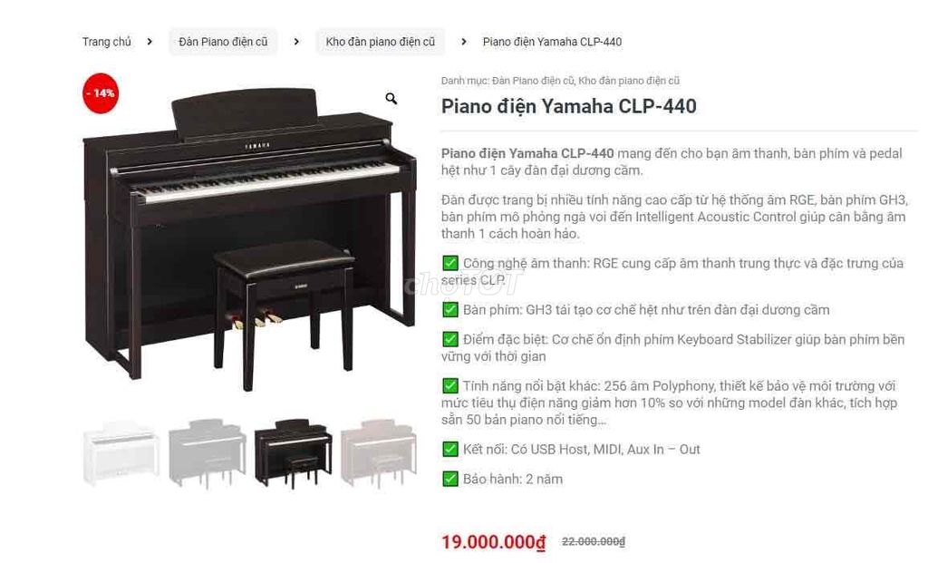 Mình cần pass đàn piano cao cấp Yamaha CLP 440