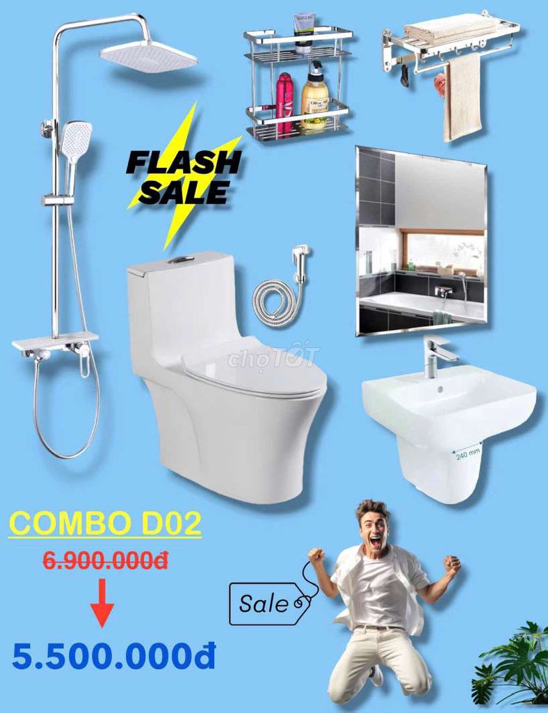 COMBO TBVS CAO CẤP BỀN BỈ BẢO HÀNH 5 NĂM