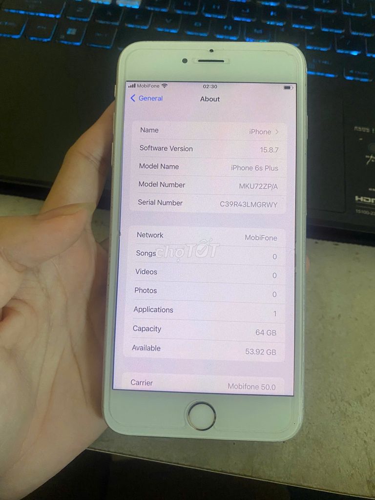 iPhone 6s Plus 64GB Bạc. Mua bán Điện thoại tại Thành phố Dĩ An Bình Dương được đăng bởi Đạt Trần Thiện hình 1