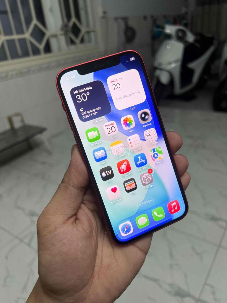 Apple iPhone 12 64GB Đỏ Màn zin, mất FaceID. Mua bán Điện thoại tại Quận 8 Tp Hồ Chí Minh được đăng bởi Sang Máy Cỏ hình 1