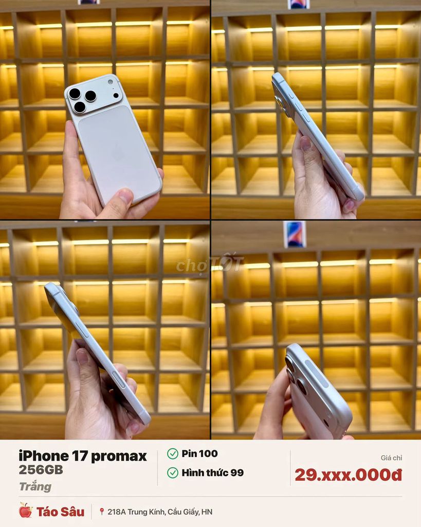 Apple iPhone 17 Pro Max 256GB Trắng 99%. Mua bán Điện thoại tại Quận Cầu Giấy Hà Nội được đăng bởi Hội Đồ Điện Tử hình 1