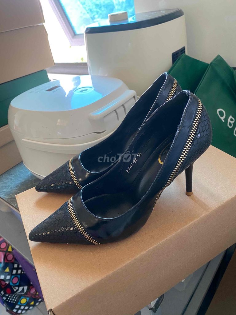 Giày cao gót Nữ Đen 9cm size 36. Mua bán Giày dép tại Quận Bắc Từ Liêm Hà Nội được đăng bởi TwoTwoLeo hình 1