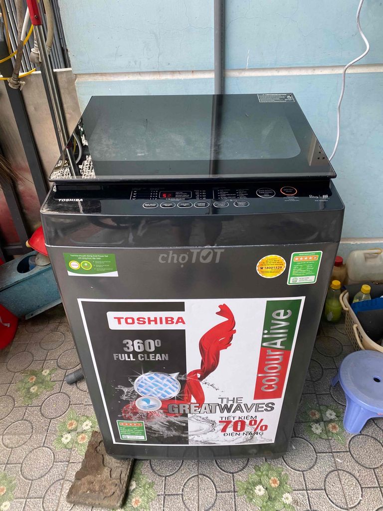 Máy giặt Toshiba 8kg lướt, ngoại hình như mới