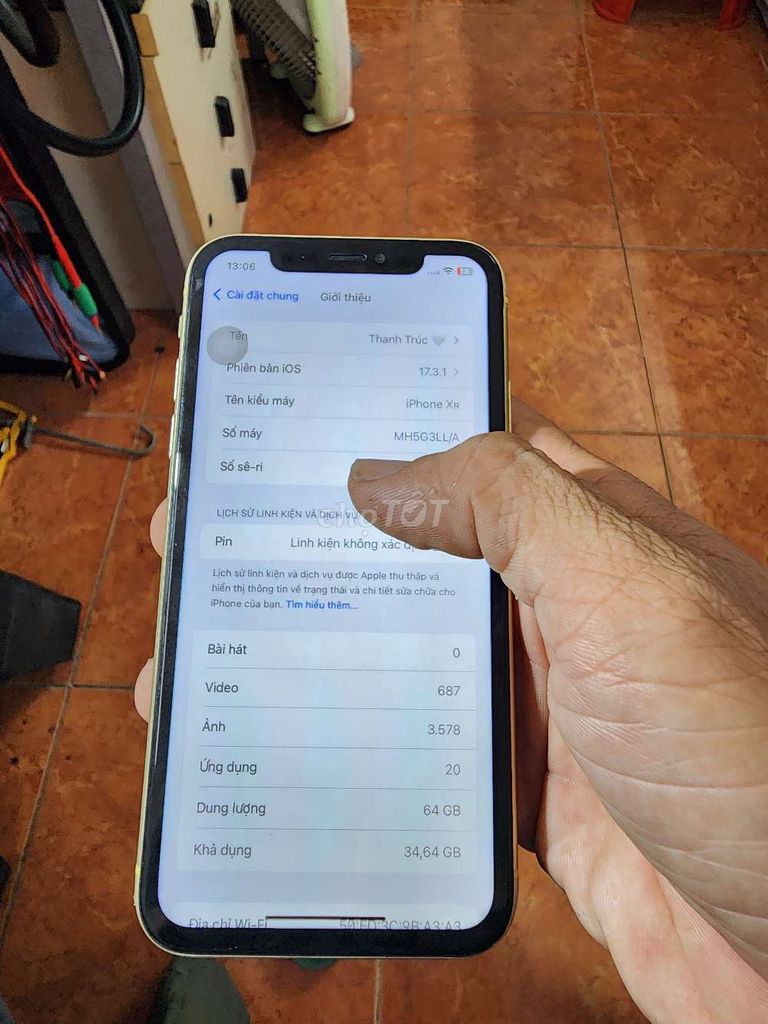 Apple iPhone XR 64GB Vàng. Mua bán Điện thoại tại Quận Bình Thạnh Tp Hồ Chí Minh được đăng bởi tùng  hình 1