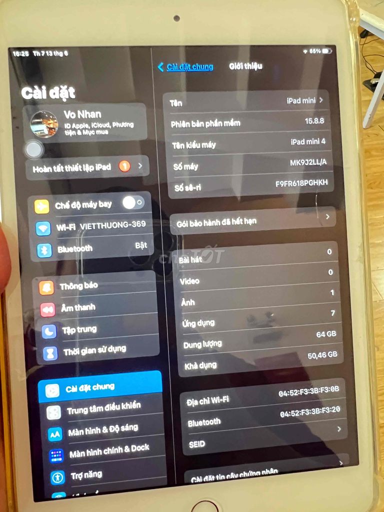 Apple iPad Mini 4 Vàng 64GB Nguyên rin. Mua bán Máy tính bảng tại Quận 6 Tp Hồ Chí Minh được đăng bởi nhan nhan hình 1