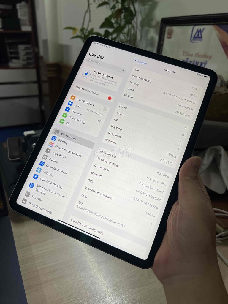 iPad Pro M1 2021 256GB, 3G/4G, Mỹ, BH 3 tháng, p95. Mua bán Máy tính bảng tại Quận Cầu Giấy Hà Nội được đăng bởi Đỗ Kỷ hình 1