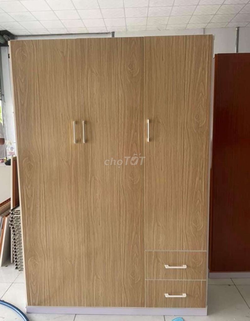 TỦ NHỰA ĐÀI LOAN 3 CÁNH MÀU XOAN ĐÀO