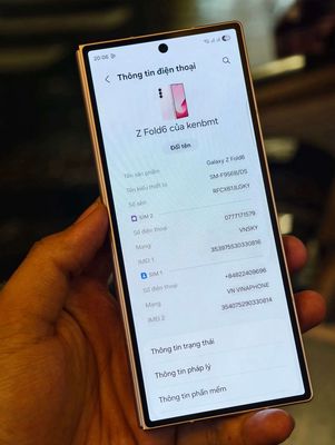 Z Fold 6 Vn 1TB. Mua bán Điện thoại tại Thành phố Buôn Ma Thuột Đắk Lắk được đăng bởi Thanh Tùng