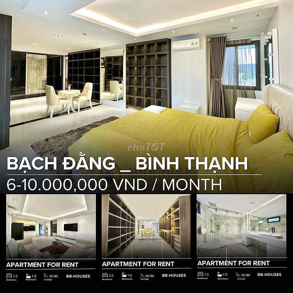 ✅ 1 phòng ngủ full nội thất + bancol _ Bình Thạnh gần các làng đại học