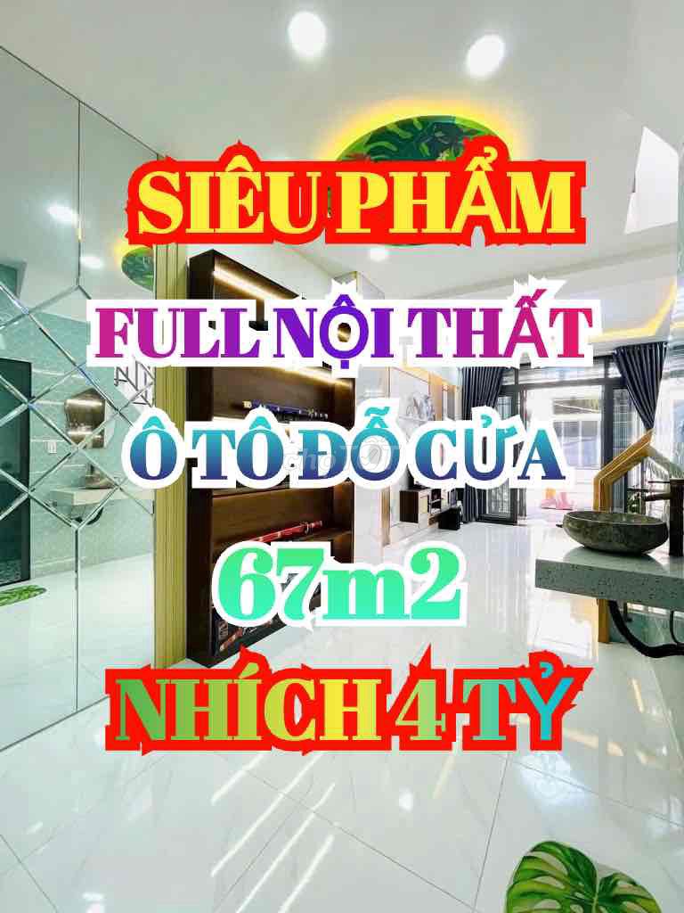 GÒ VẤP - NHÀ ĐẸP FULL NỘI THẤT - Ô TÔ ĐỖ CỬA - 66m2 - CHỈ 4.X TỶ