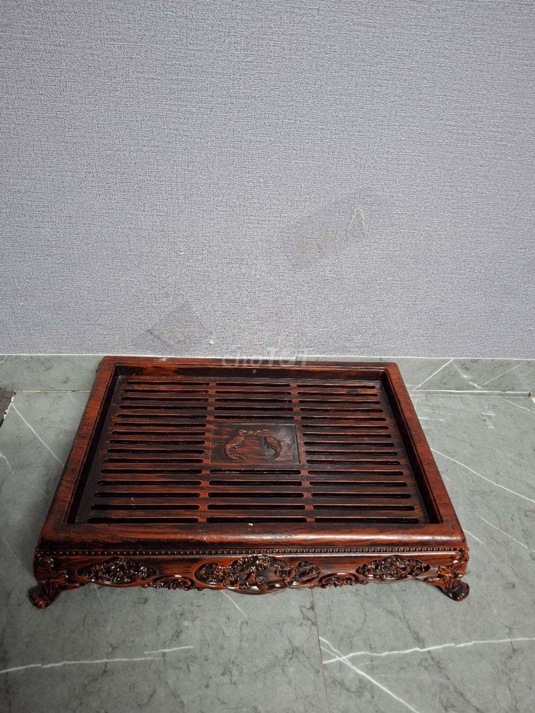 Khay trà nhựa giả gỗ Nâu 35x26x7cm. Mua bán Dụng cụ nhà bếp tại Quận 4 Tp Hồ Chí Minh được đăng bởi Hạnh hình 1