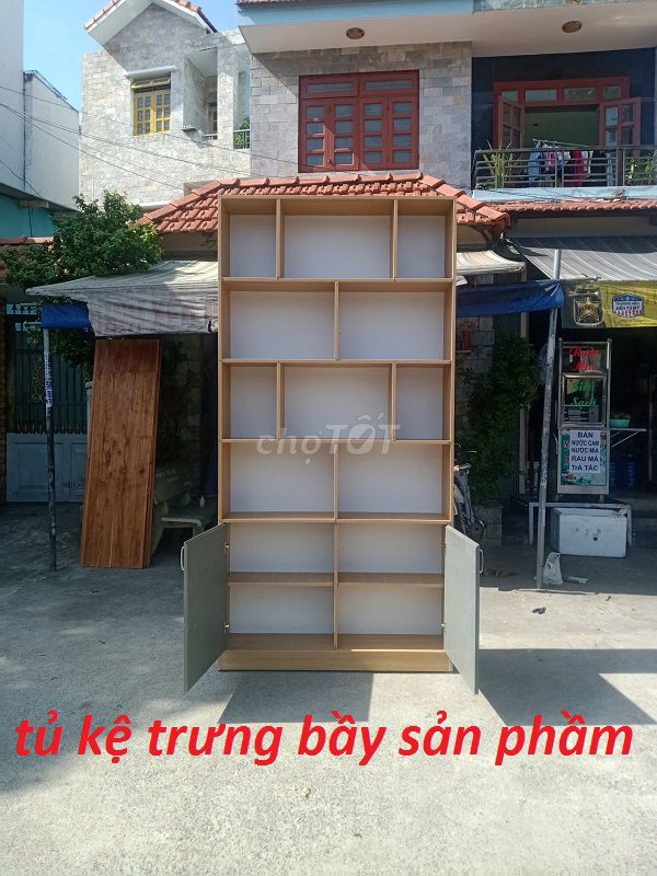 tủ kệ trưng bầy sản phẩm,tủ gổ trưng bầy văn phòng