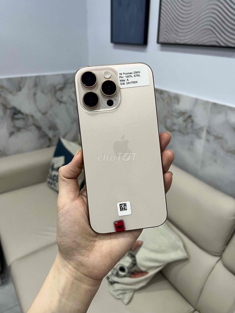16Promax 256Gb Sa Mạc Quốc tế mỹ zin áp pin zin100. Mua bán Điện thoại tại Huyện Hóc Môn Tp Hồ Chí Minh được đăng bởi SIRI STORE HCM hình 1