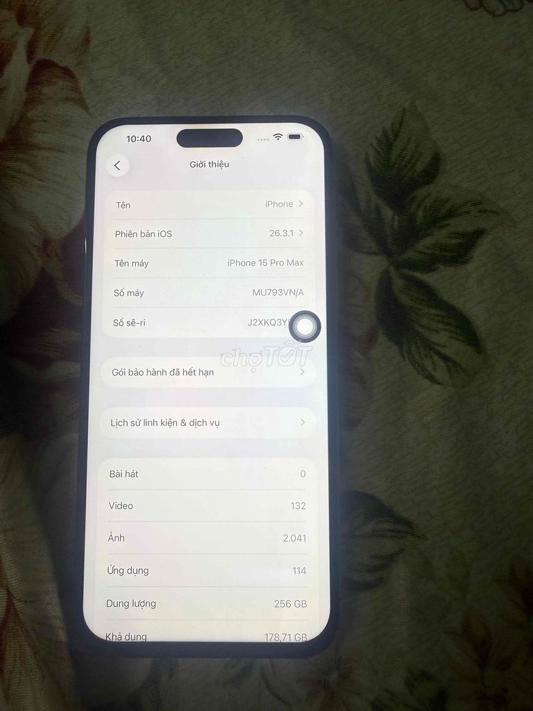 iPhone 15 Pro Max 256GB Trắng. Mua bán Điện thoại tại Quận Cẩm Lệ Đà Nẵng được đăng bởi NGUYỄN Văn Vũ hình 1