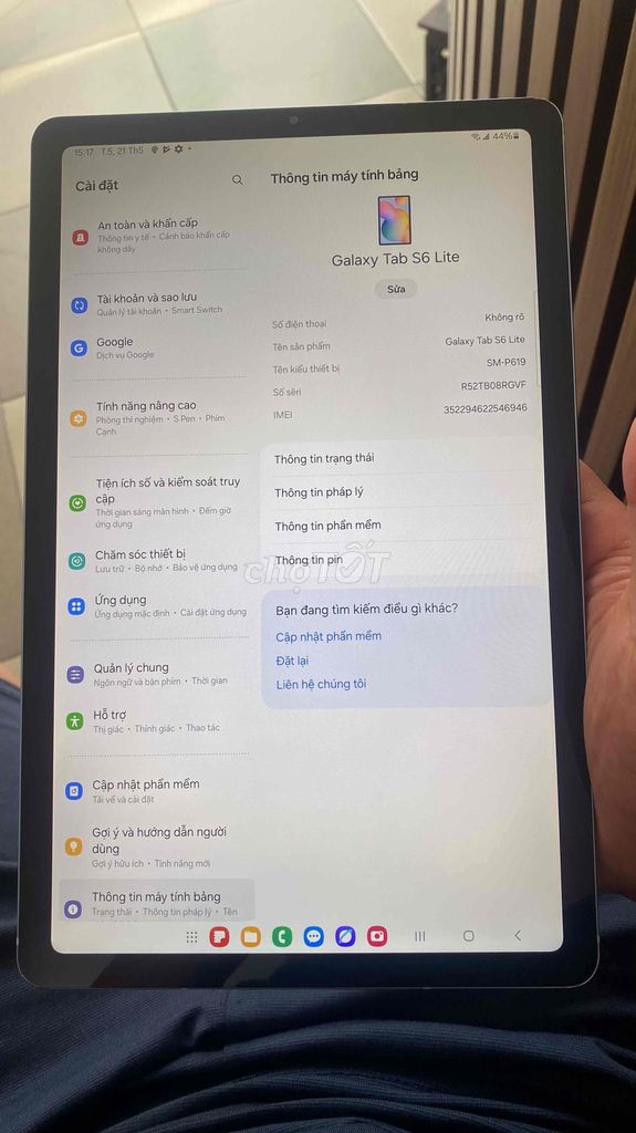 Samsung Galaxy Tab S6 Lite Xám. Mua bán Máy tính bảng tại Quận Đống Đa Hà Nội được đăng bởi Phạm Nghĩa hình 1