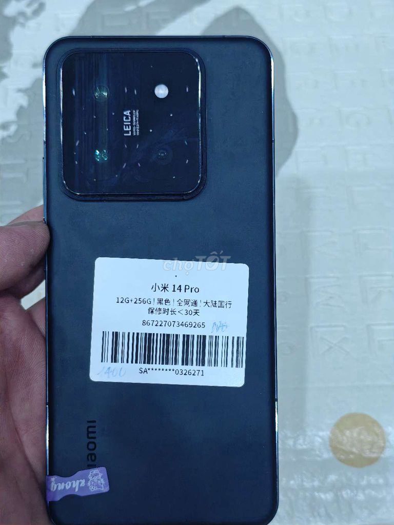 Xiaomi 14 Pro 12/256GB Đen. Mua bán Điện thoại tại Quận Hoàng Mai Hà Nội được đăng bởi Nguyennoi hình 1