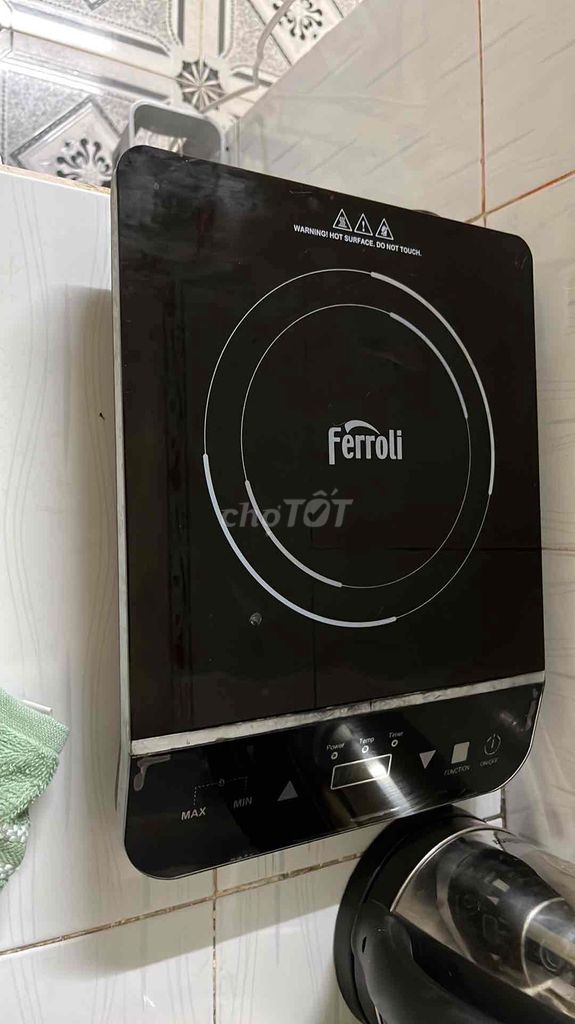 Bếp từ Ferroli Đen cũ + chảo elmic 24cm. Mua bán Bếp, lò, đồ điện nhà bếp tại Quận 7 Tp Hồ Chí Minh được đăng bởi tạp hoá kiểng hình 1