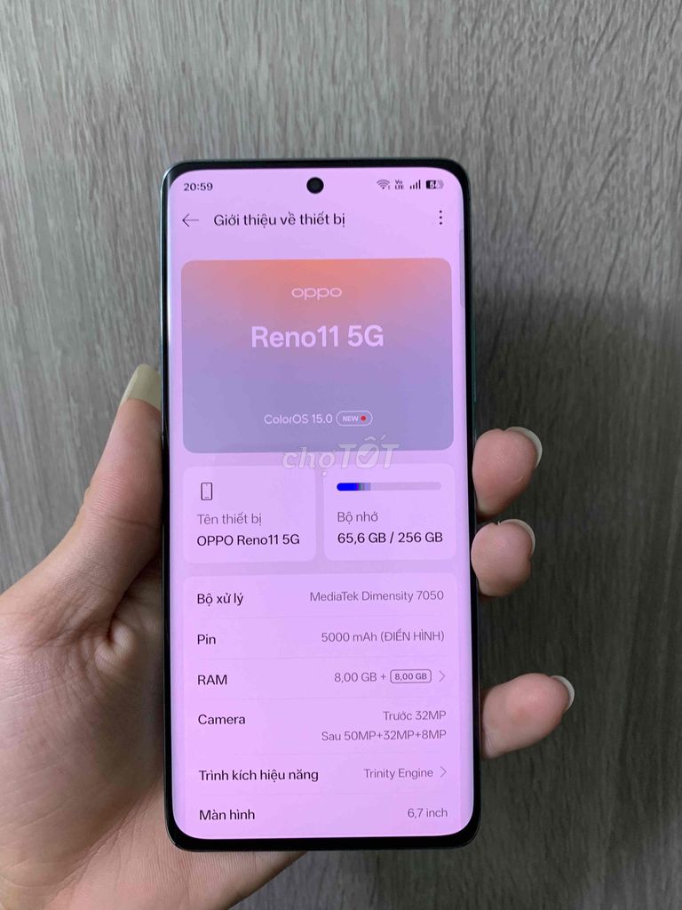 Oppo Reno11 5G 256GB Xanh. Mua bán Điện thoại tại Quận Kiến An Hải Phòng được đăng bởi Đặng Văn Chinh hình 1