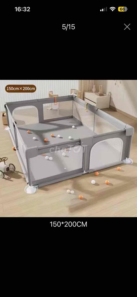 Quây cũi vải Xám 150cm x 200cm. Mua bán Mẹ và bé tại Quận 12 Tp Hồ Chí Minh được đăng bởi Ngân Nguyễn hình 1