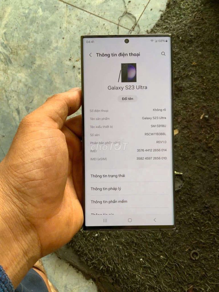 Samsung Galaxy S23 Ultra 512GB Đen. Mua bán Điện thoại tại Huyện Cờ Đỏ Cần Thơ được đăng bởi Sang Trong hình 1