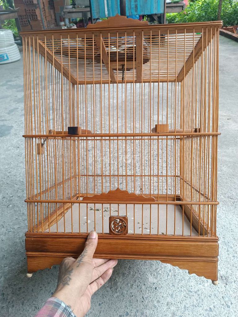 Lồng chim gỗ màu nâu Gần như mới. Mua bán Chim tại Huyện Bình Chánh Tp Hồ Chí Minh được đăng bởi hiếu gà tre đức hòa  hình 1