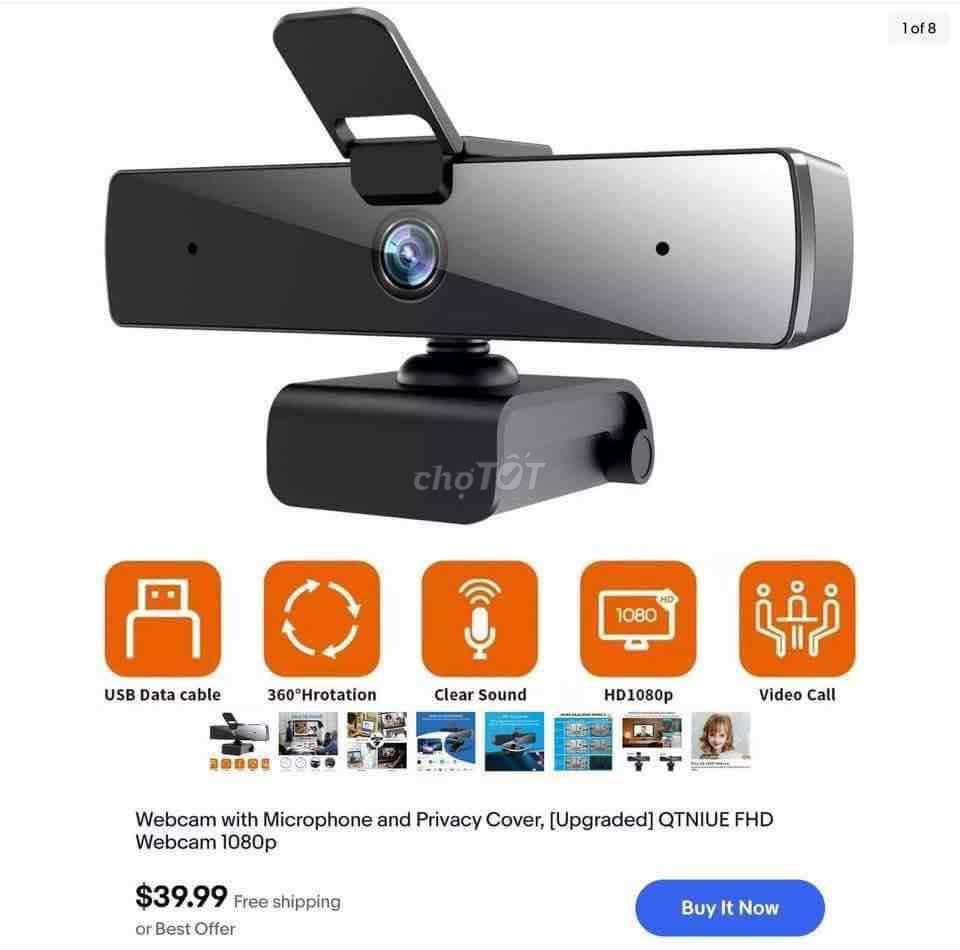 Webcam Qtniue 1080p. Nội địa Mỹ máy mới