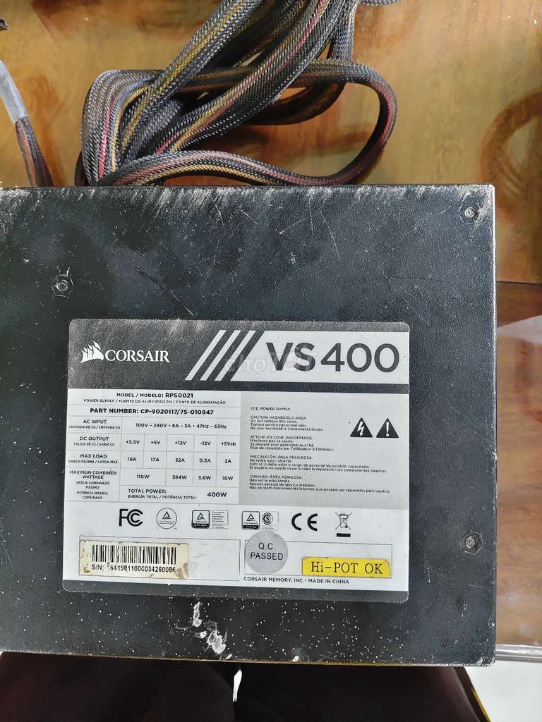 Nguồn Corsair VS400 400W Đen. Mua bán Linh kiện (RAM, Card...) tại Huyện Châu Đức Bà Rịa - Vũng Tàu được đăng bởi Toàn hình 1