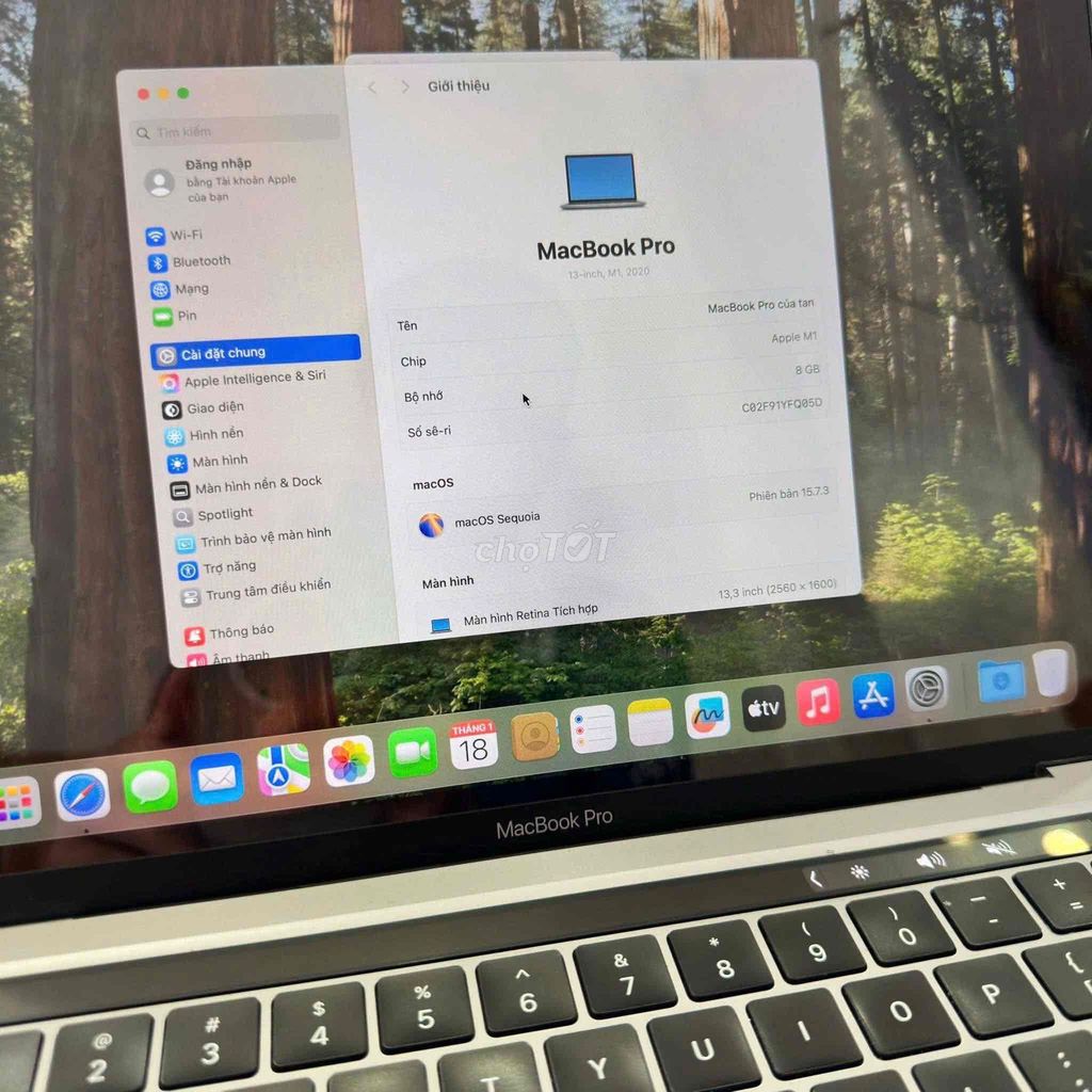 Apple Macbook Pro M1 8GB/256GB. Mua bán Laptop tại Thành phố Biên Hòa Đồng Nai được đăng bởi Dylan hình 1