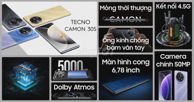 TECNO CAMON 30S 8GB 256GB. Mua bán Điện thoại tại Quận Tân Bình Tp Hồ Chí Minh được đăng bởi Hoàng Vũ hình 1
