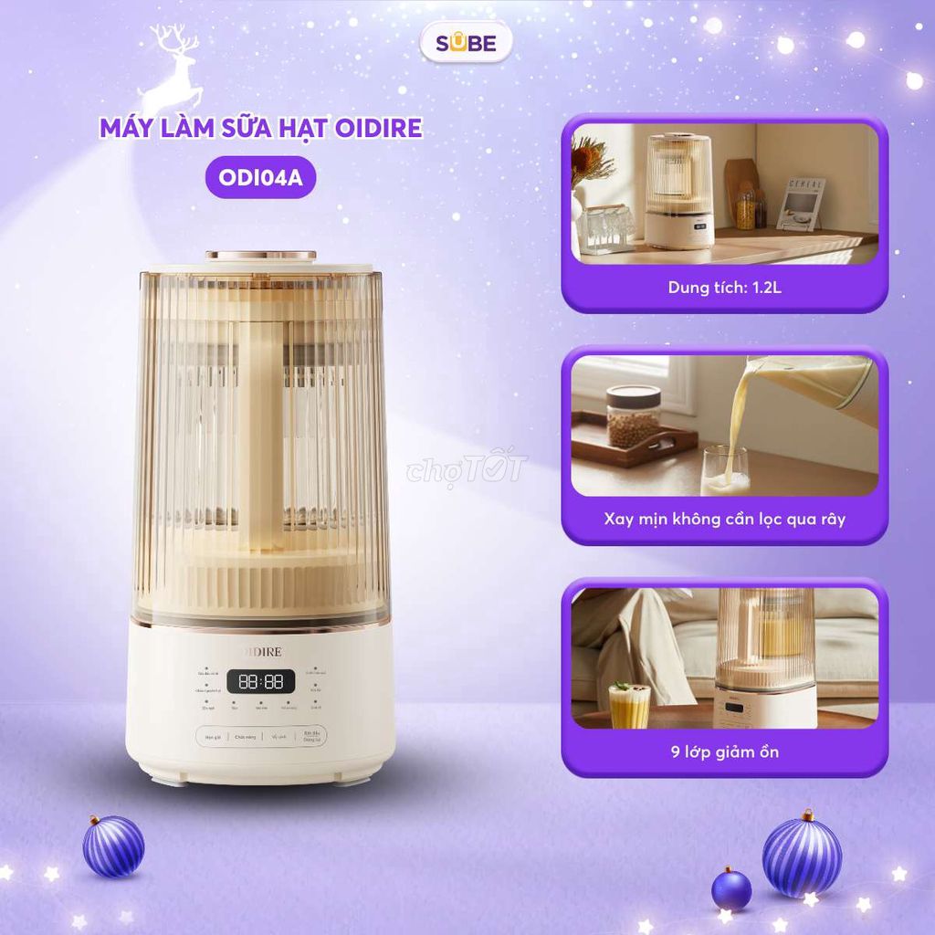 Máy làm sữa hạt OIDIRE ODI04A 1.2L Trắng kem. Mua bán Bếp, lò, đồ điện nhà bếp tại Quận Cái Răng Cần Thơ được đăng bởi HOANG PHÚC hình 1