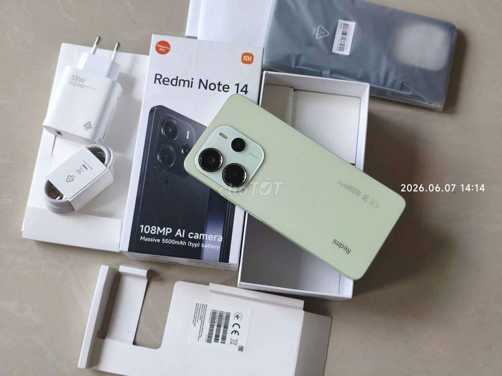 Xiaomi Redmi Note 14 8GB/128GB Xanh lá. Mua bán Điện thoại tại Thành phố Bến Tre Bến Tre được đăng bởi lê nhân hình 1