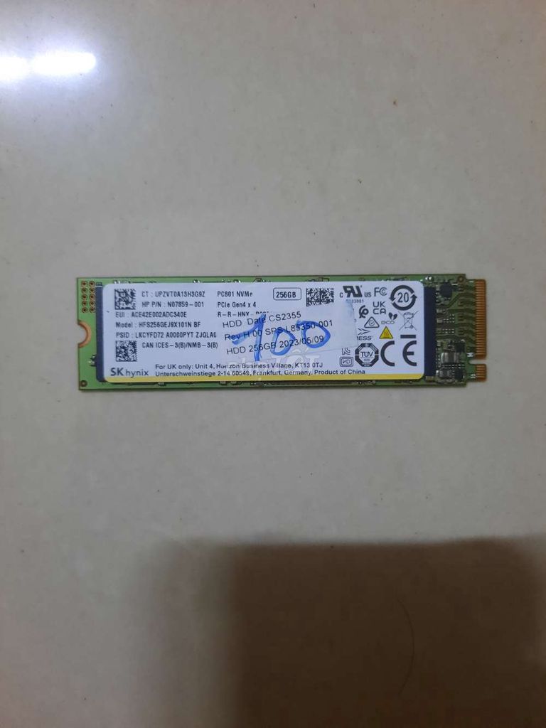 ssd nvme sk hynix 256 gen 4 sức khỏe 100%. Mua bán Linh kiện (RAM, Card...) tại Huyện Xuân Lộc Đồng Nai được đăng bởi Khang Tran hình 1
