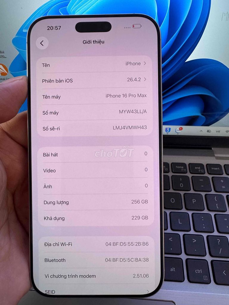 iPhone 16 Pro Max 256GB Trắng 99%. Mua bán Điện thoại tại Quận 6 Tp Hồ Chí Minh được đăng bởi QUỐC THIÊN BÁN GÓP 0 ĐỒNG  hình 1
