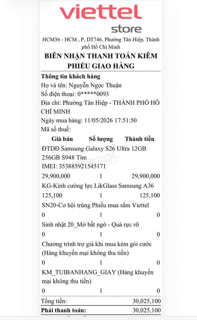 Samsung Galaxy S26 Ultra 256GB Tím. Mua bán Điện thoại tại Thành phố Thuận An Bình Dương được đăng bởi nam hình 1