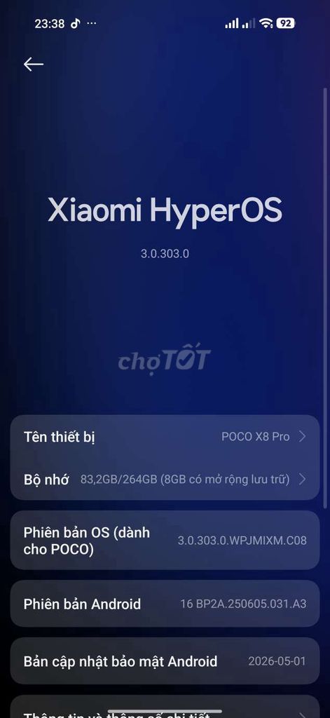 Xiaomi POCO X8 Pro 8GB/256GB Đen 99% mới. Mua bán Điện thoại tại Huyện Thanh Bình Đồng Tháp được đăng bởi Tấn Phát hình 1