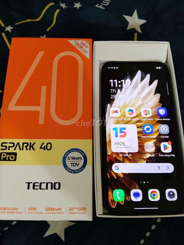 Tecno Spark 40 Pro 8GB/128GB Đen. Mua bán Điện thoại tại Quận 7 Tp Hồ Chí Minh được đăng bởi Lion hình 1